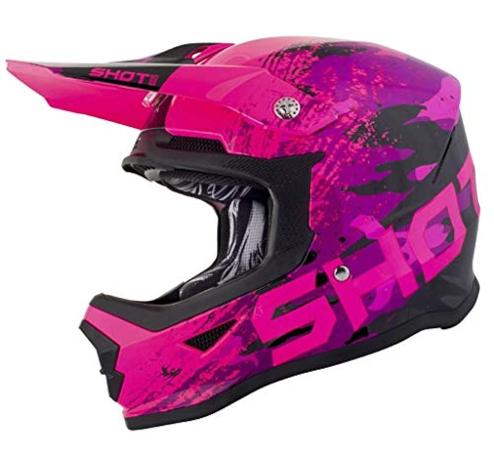 Розовый мотокроссовый шлем