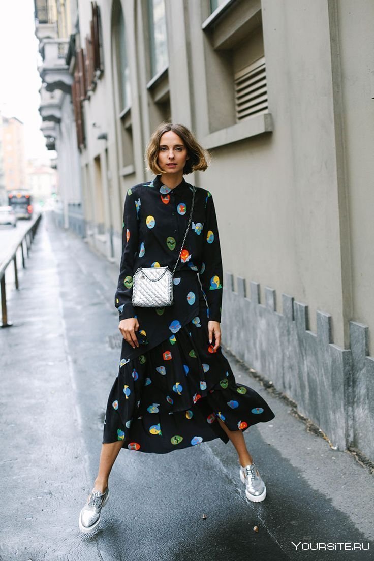Платье миди 2022 Street Style