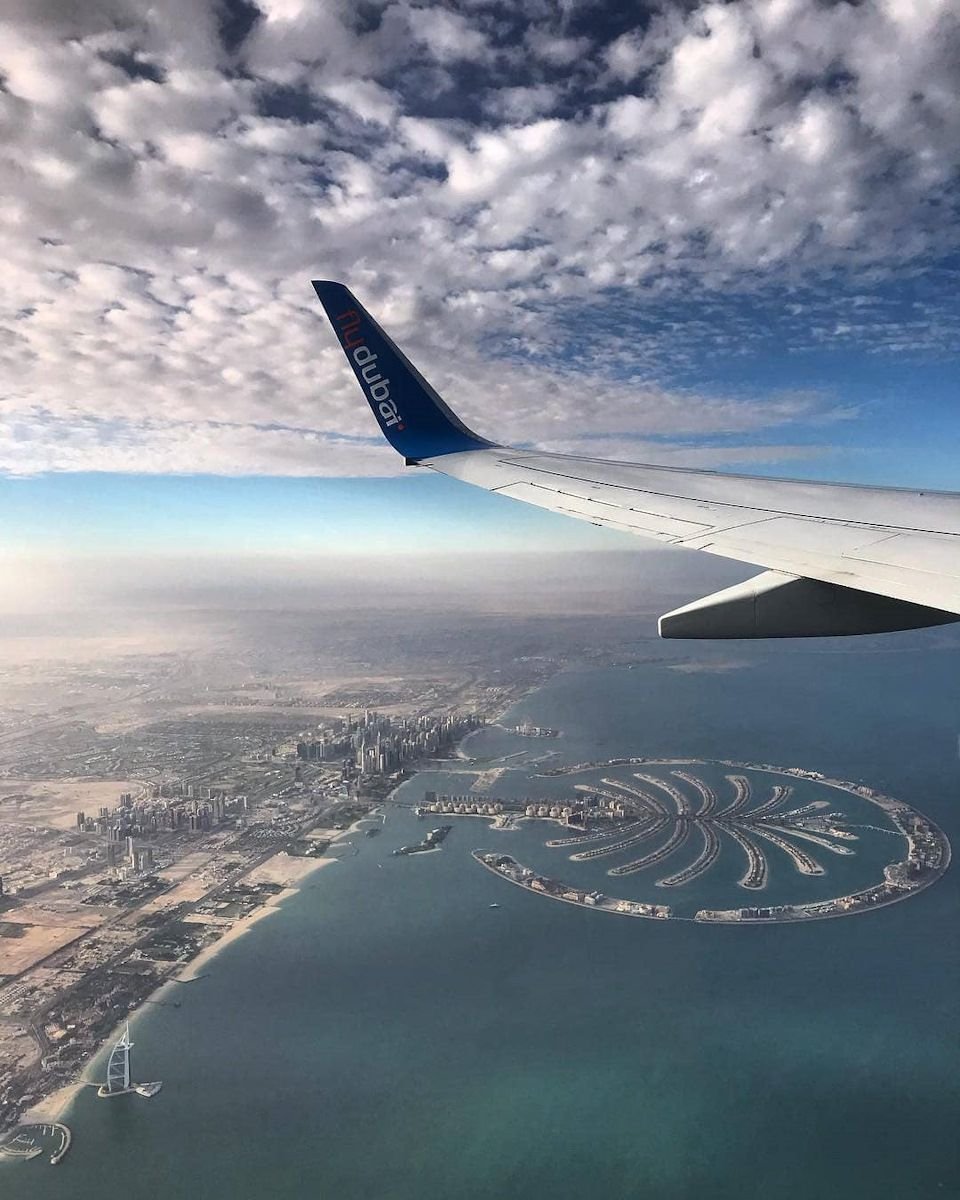 Вид из окна самолета Дубай