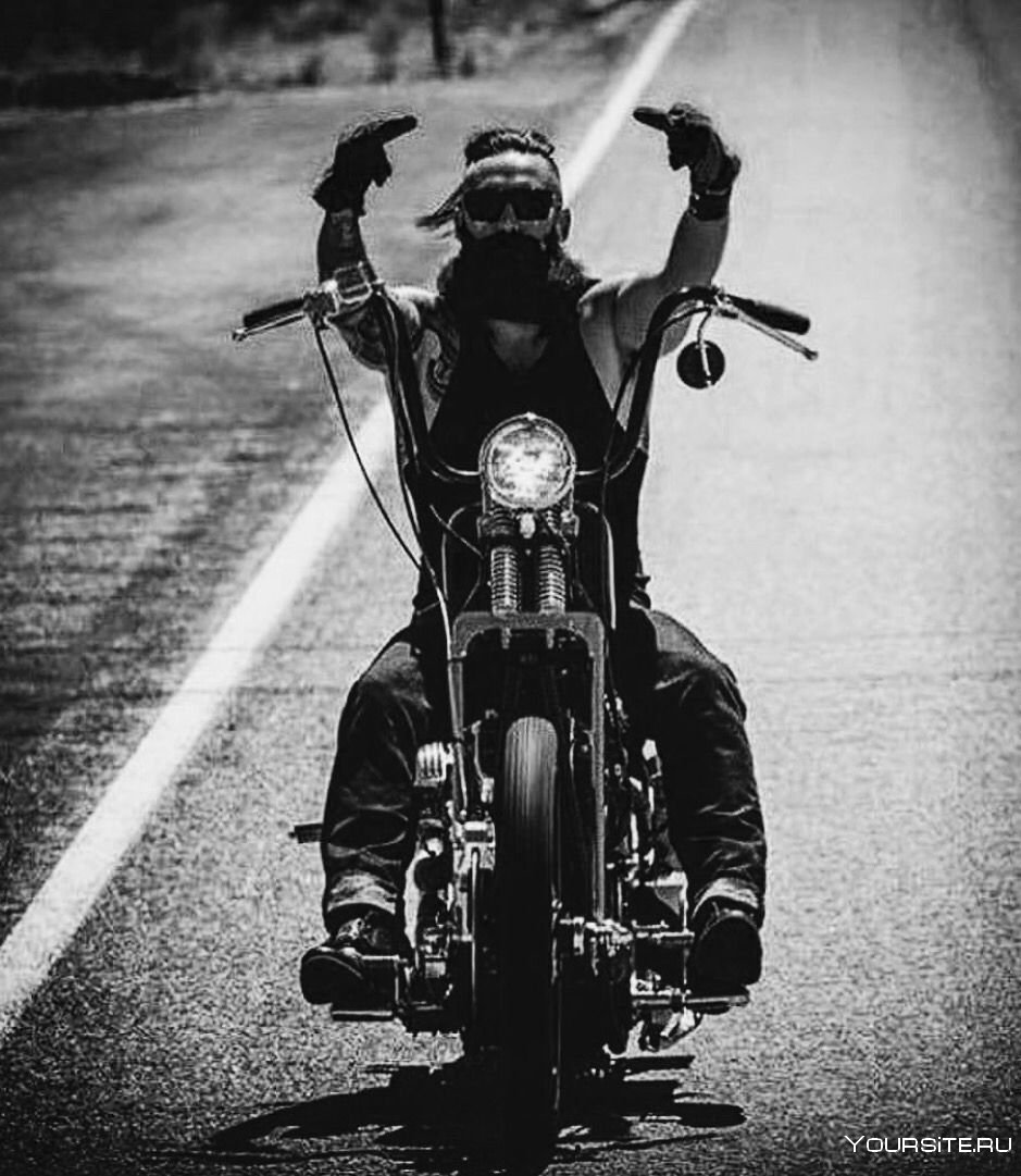 Байкер мотоцикл Harley Davidson