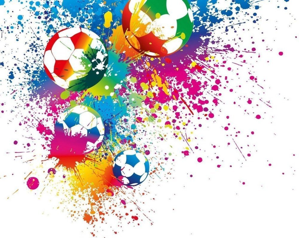Фон футбол разноцветная
