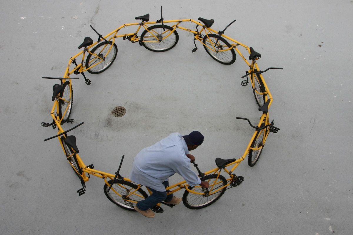 Велосипед из карусели