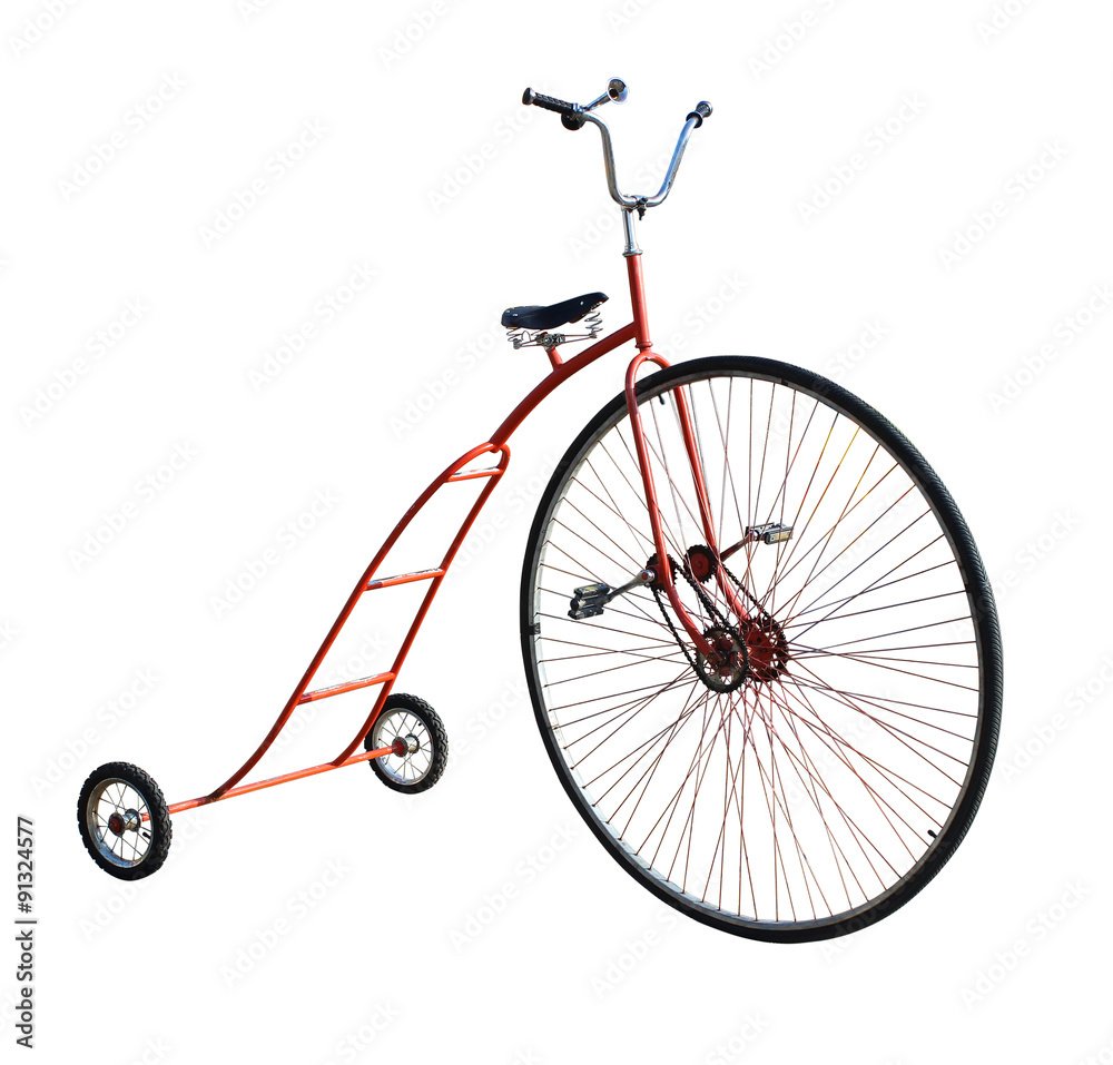 Велосипед с большим передним колесом