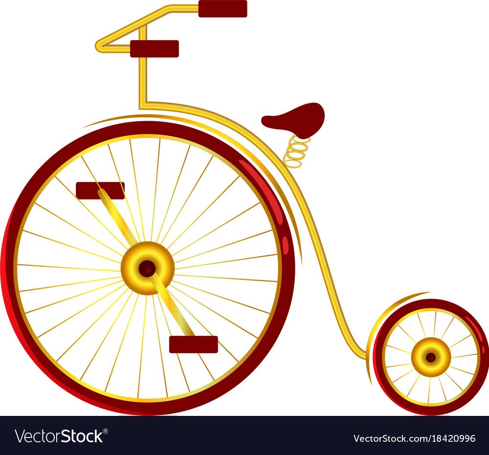 Цирковой велосипед с большим колесом