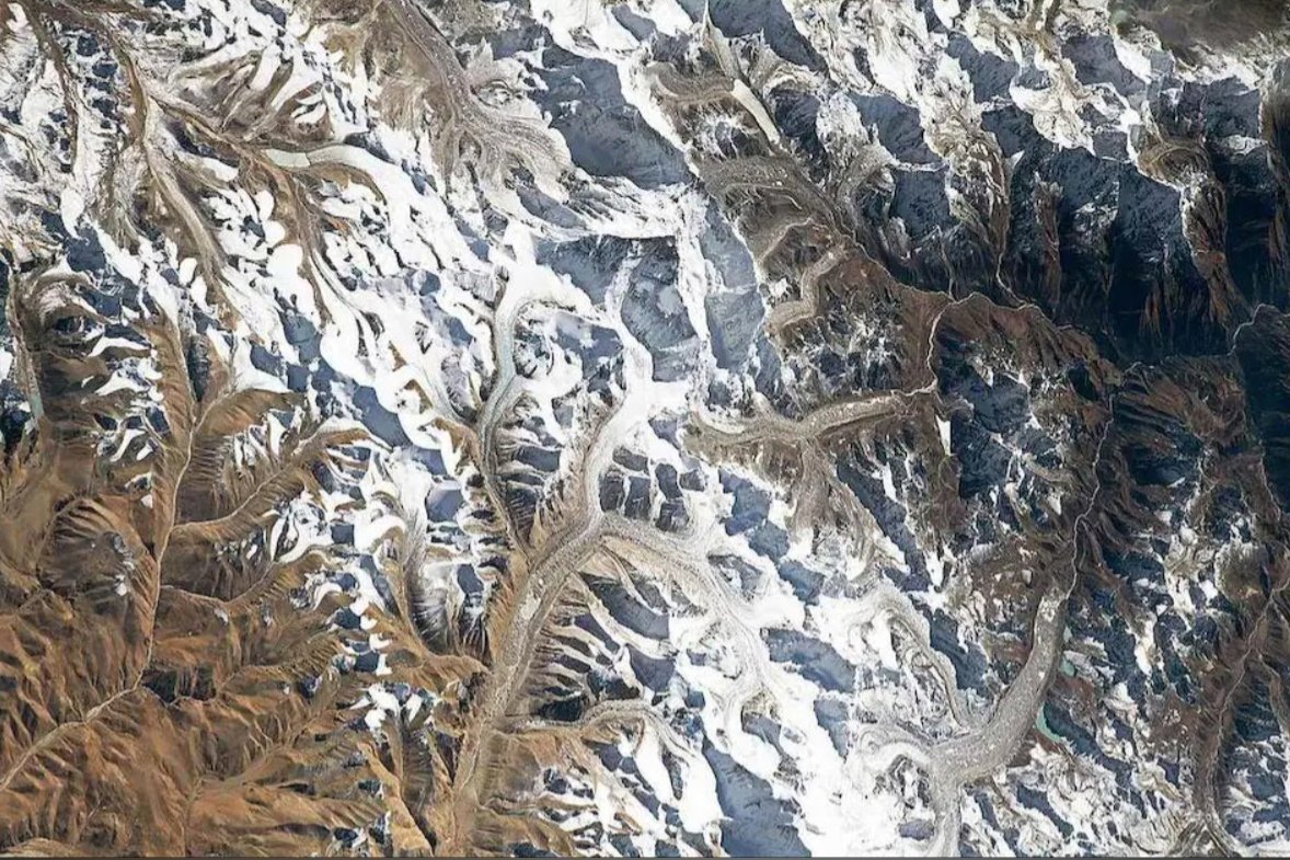Гималаи снимок из космоса
