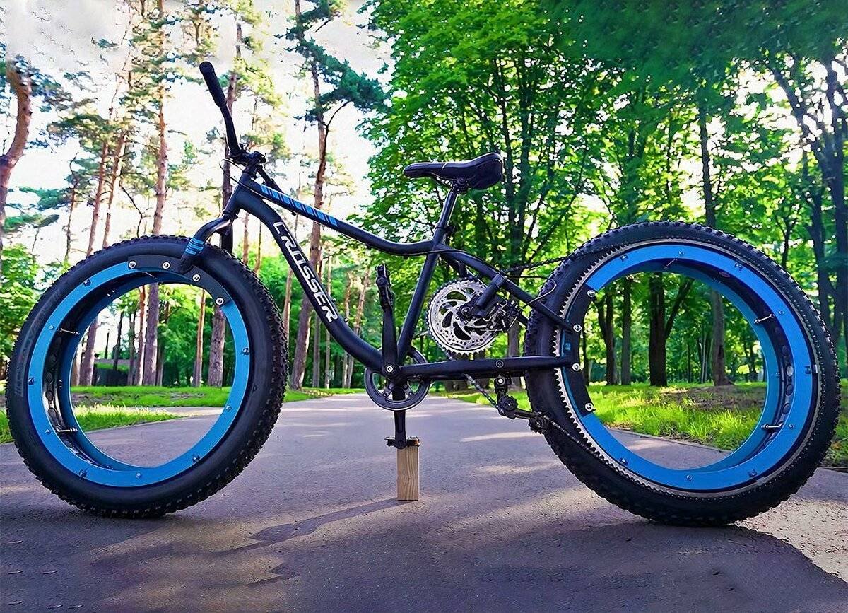 Широкое колесо на велосипед