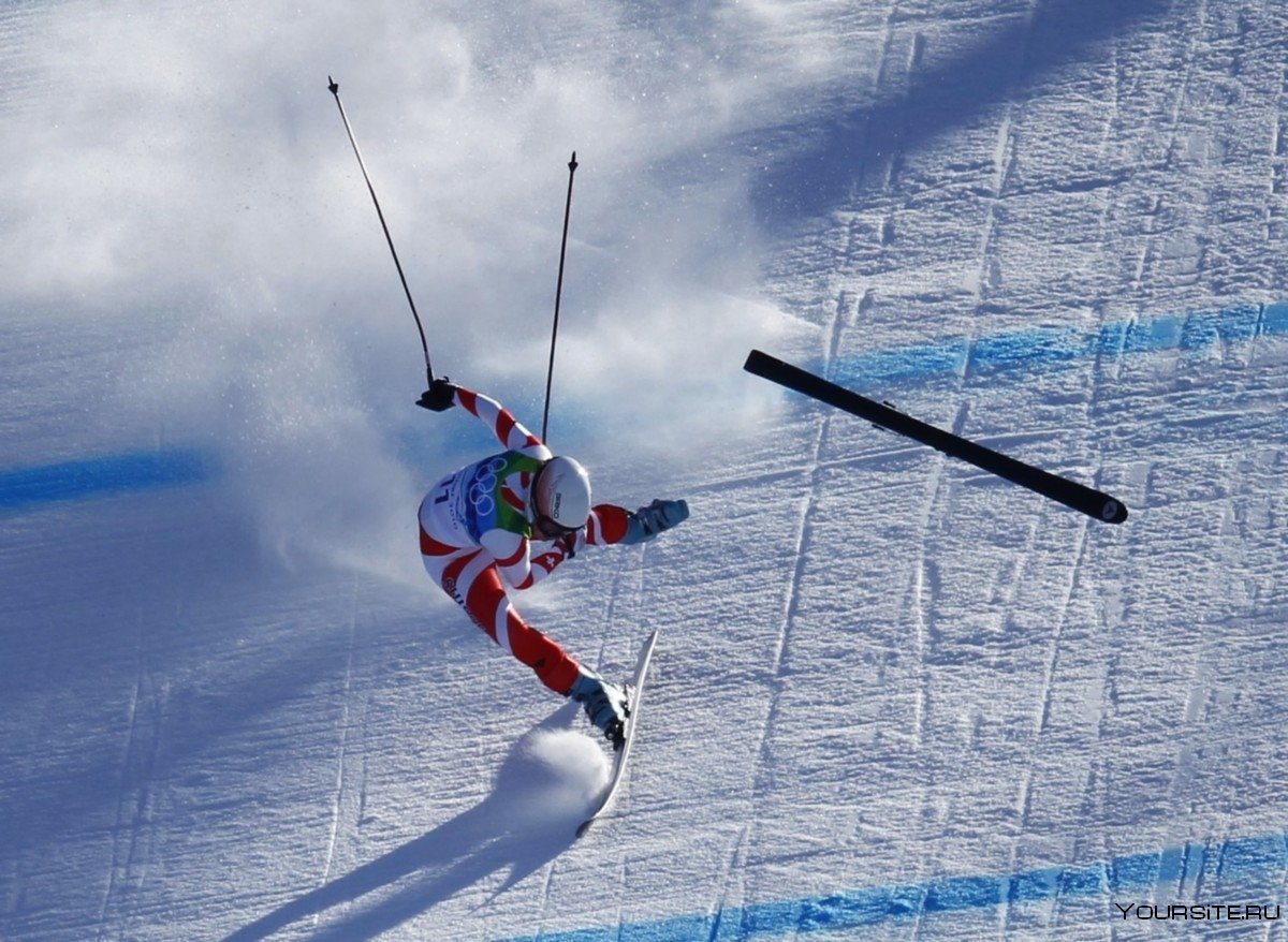 Падающий горнолыжник