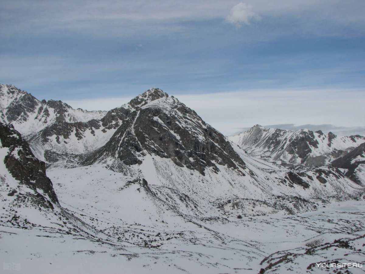 Гора Мунку Сардык фото с высоты