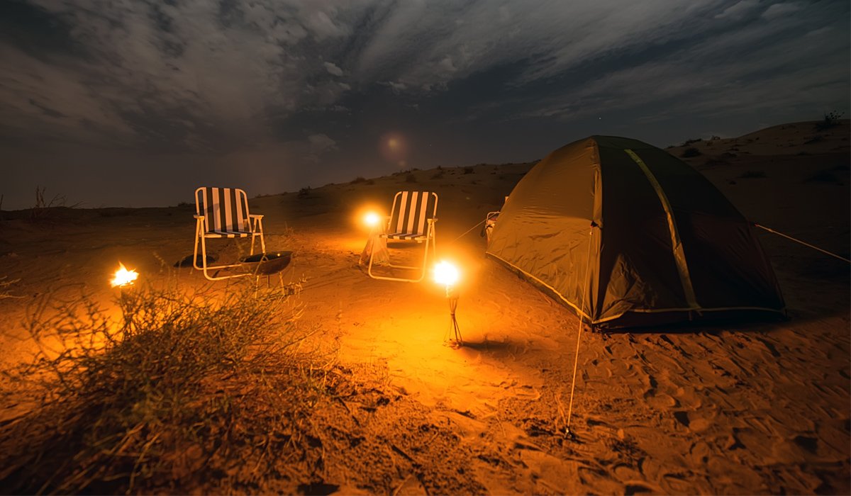 Пустыня палатка ночь