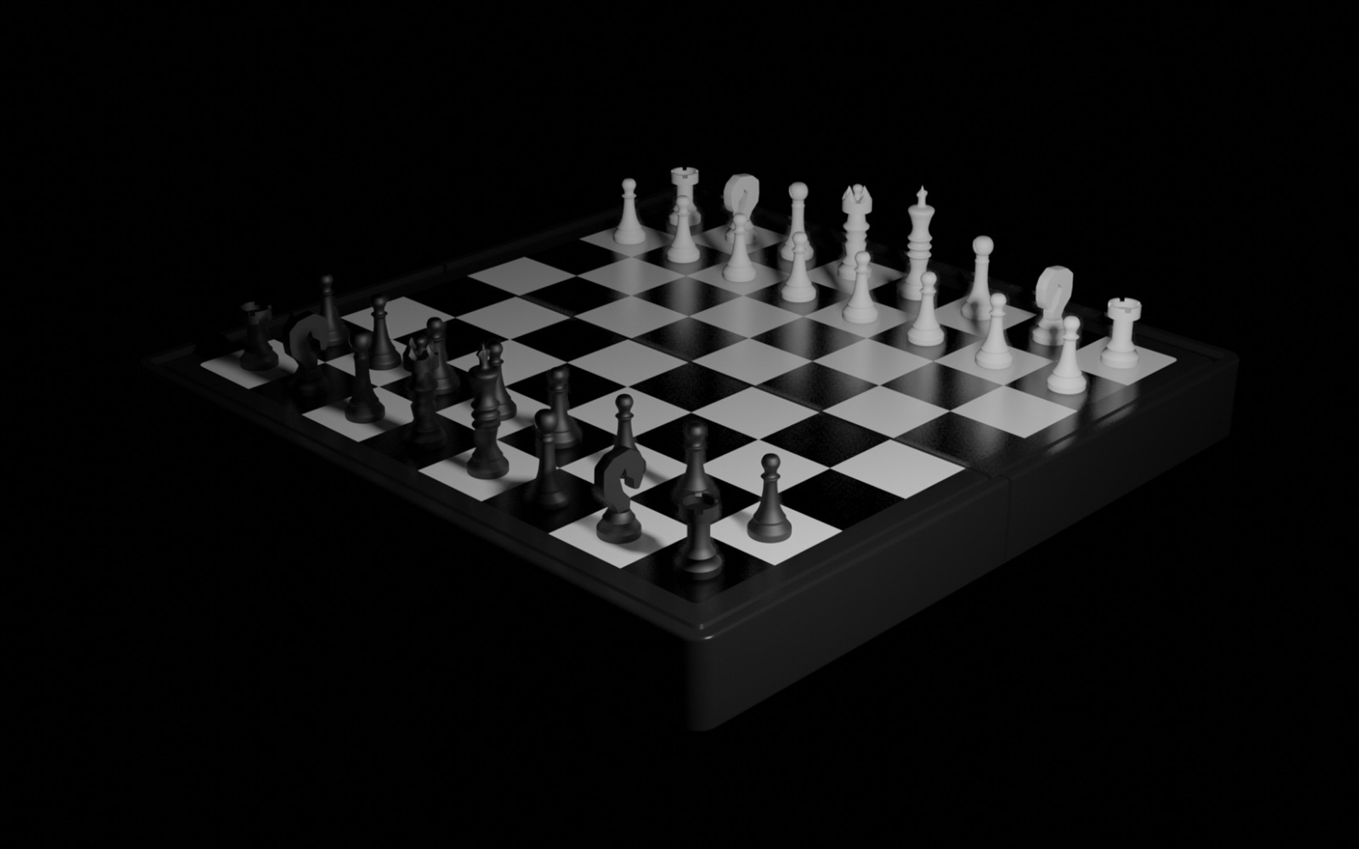 Шахматная доска на экране компьютера. Шахматная доска черно белая. Шахматные фигуры на темном фоне. Красивая шахматная доска.