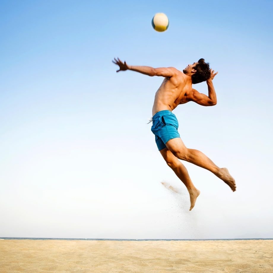 Волейбол человек в прыжке