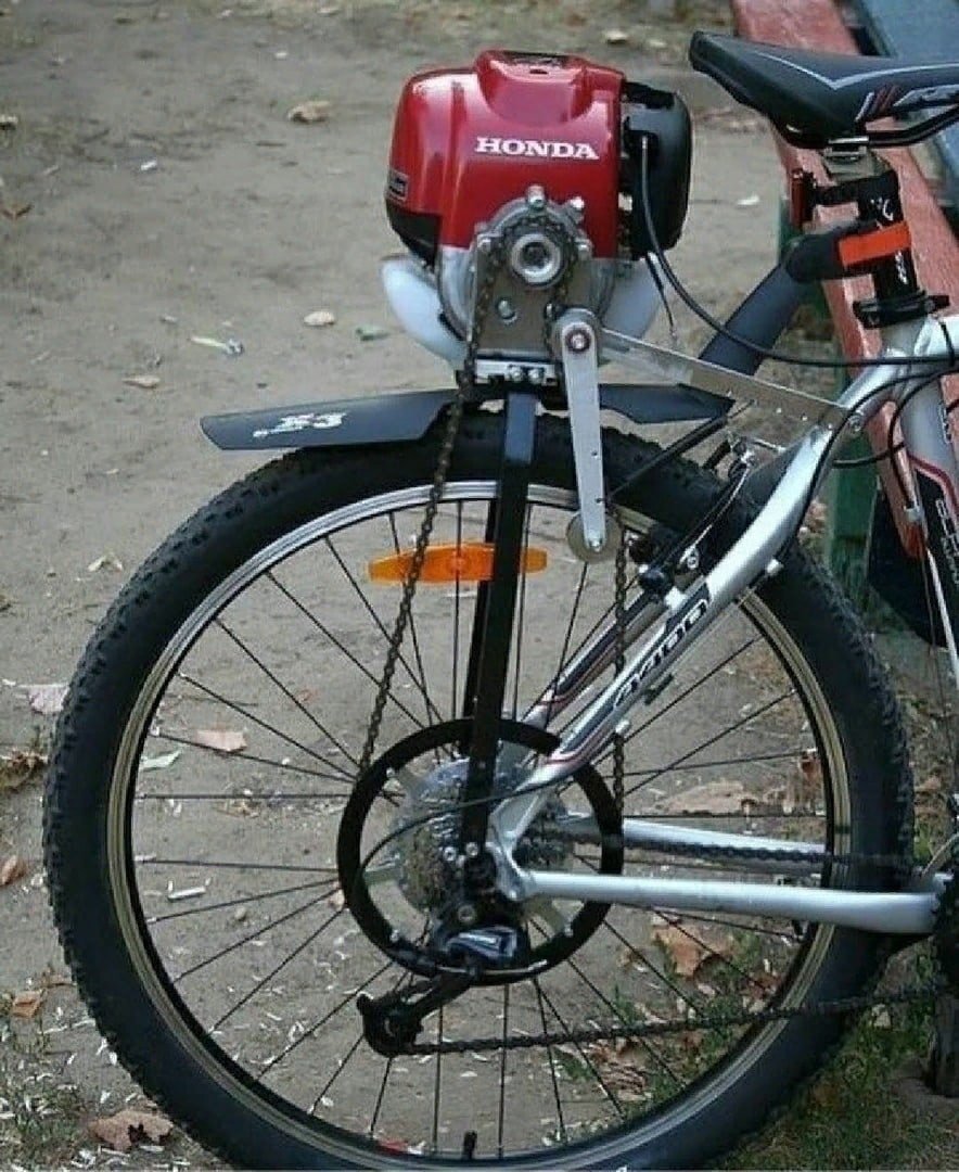 Велосипед с мотором gx35
