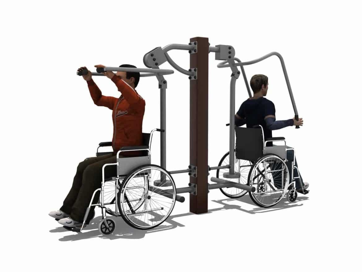Силовой тренажер для инвалидов колясочников