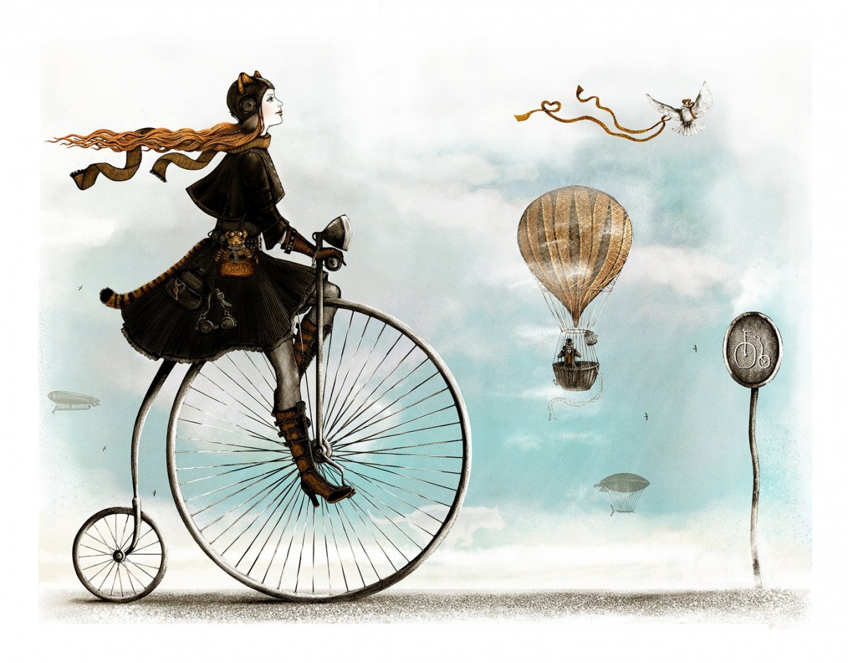 Мечтаешь о велосипеде. Креативный велосипед. Креативные иллюстрации. Винтажная открытка велосипед. Велосипедисты в живописи.