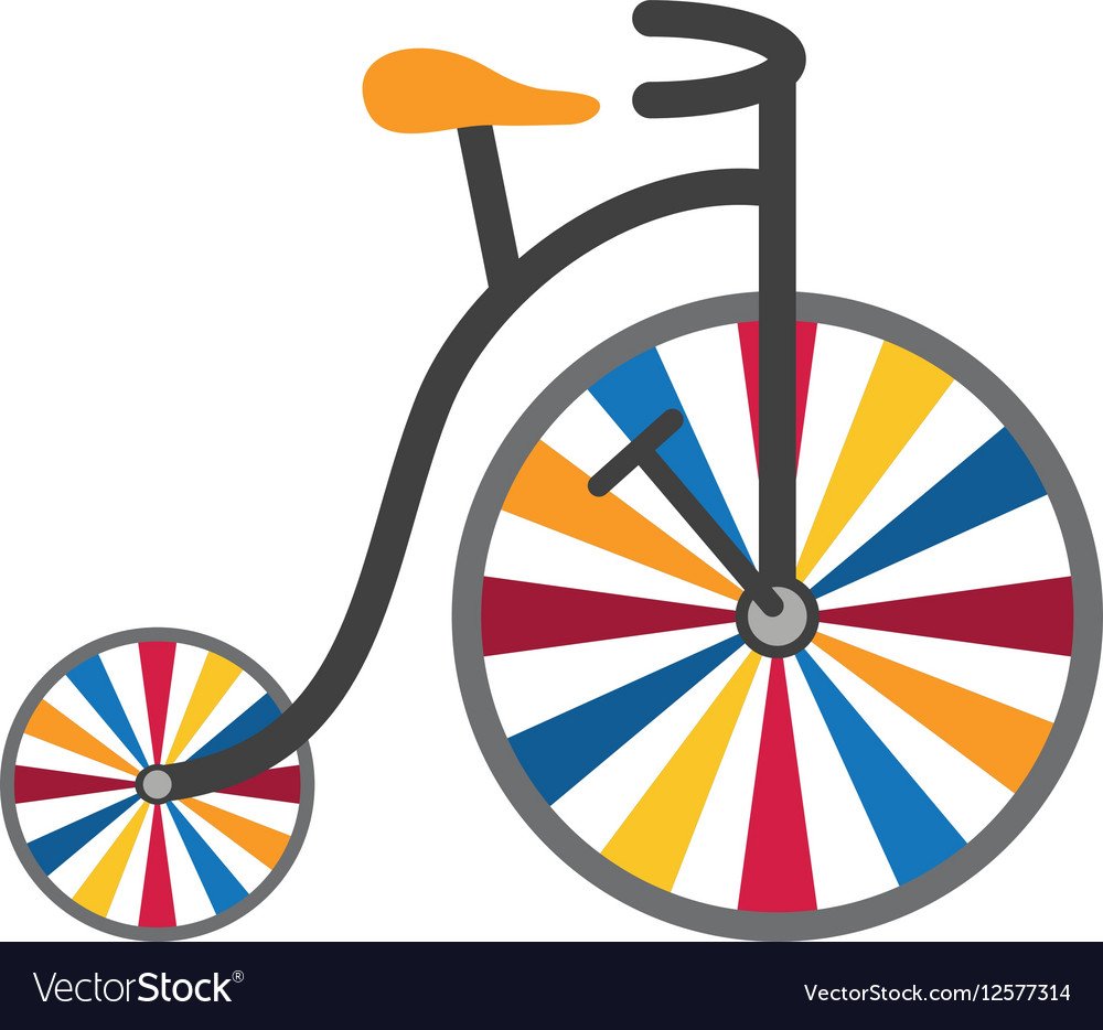 Велосипед цирковой прозрачном фоне вектор