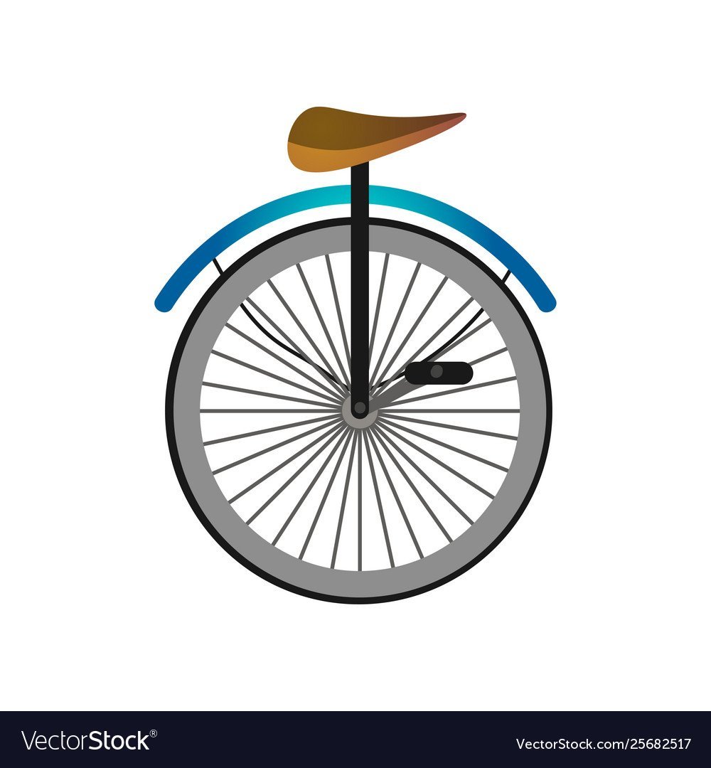 Одноколесный велосипед вектор