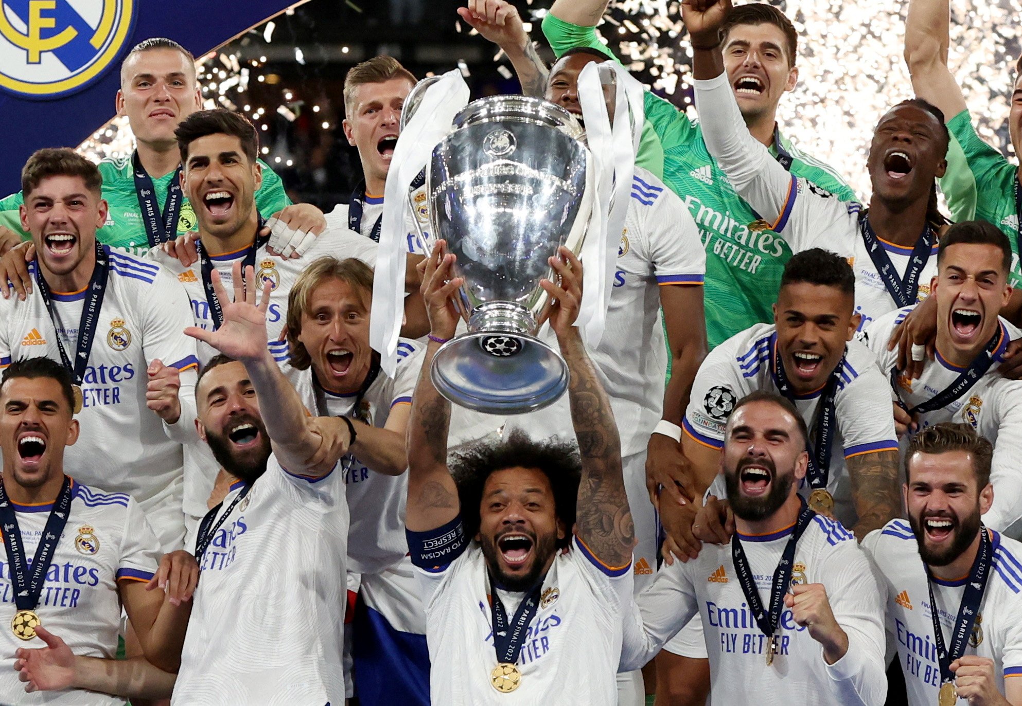 Кубок чемпионов по футболу 2023 24. Реал Мадрид победа в Лиге чемпионов 2022. Реал Мадрид чемпион Лиги чемпионов. Реал победа в ЛЧ 2022. Реал Мадрид победитель Лиги чемпионов 2022.