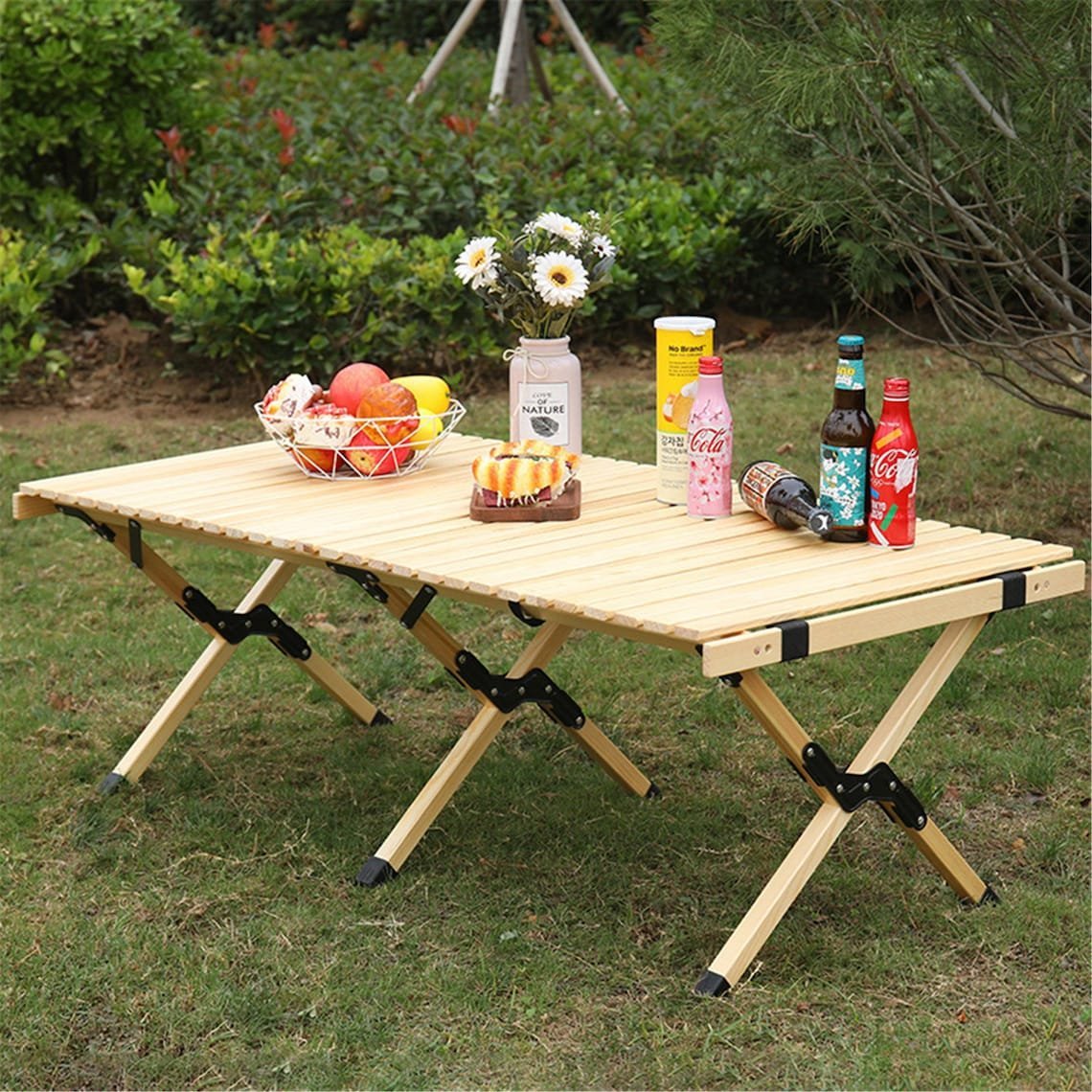 Складной деревянный столик для пикника