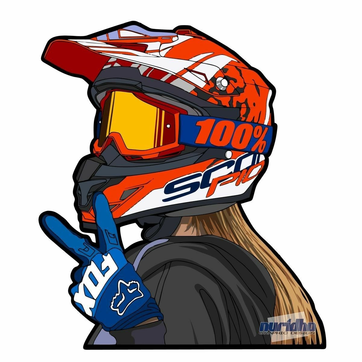 Motocross шлем vector