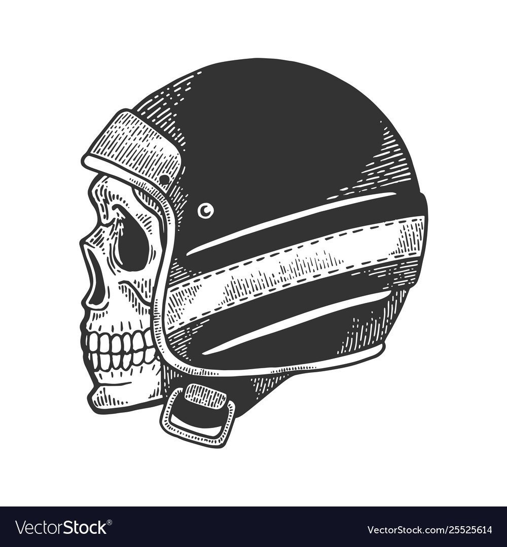 Шлем мотоциклиста эскиз