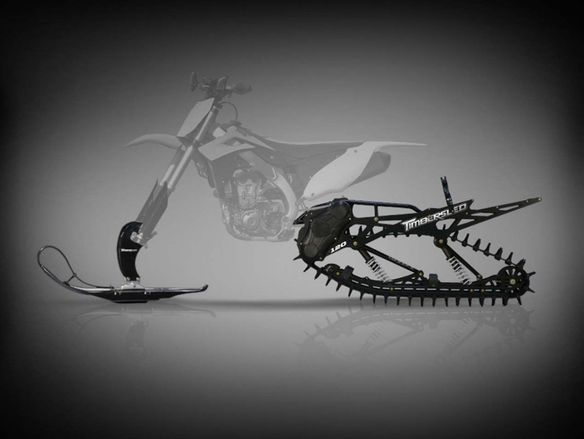 Кроссовый мотоцикл с гусеницей