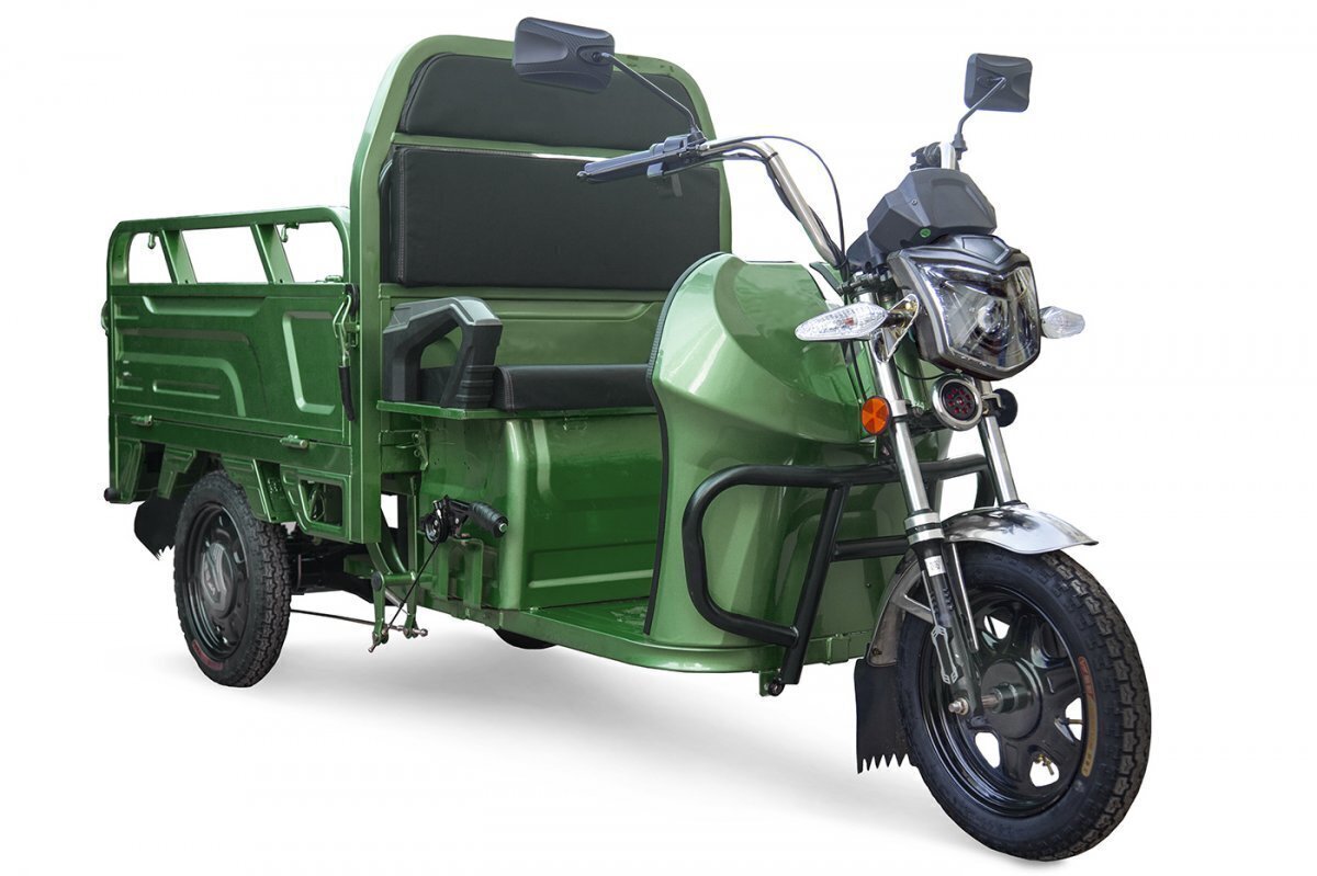 Грузовой электротрицикл rutrike Вояж к1 1200 60v800w (серый-2408)