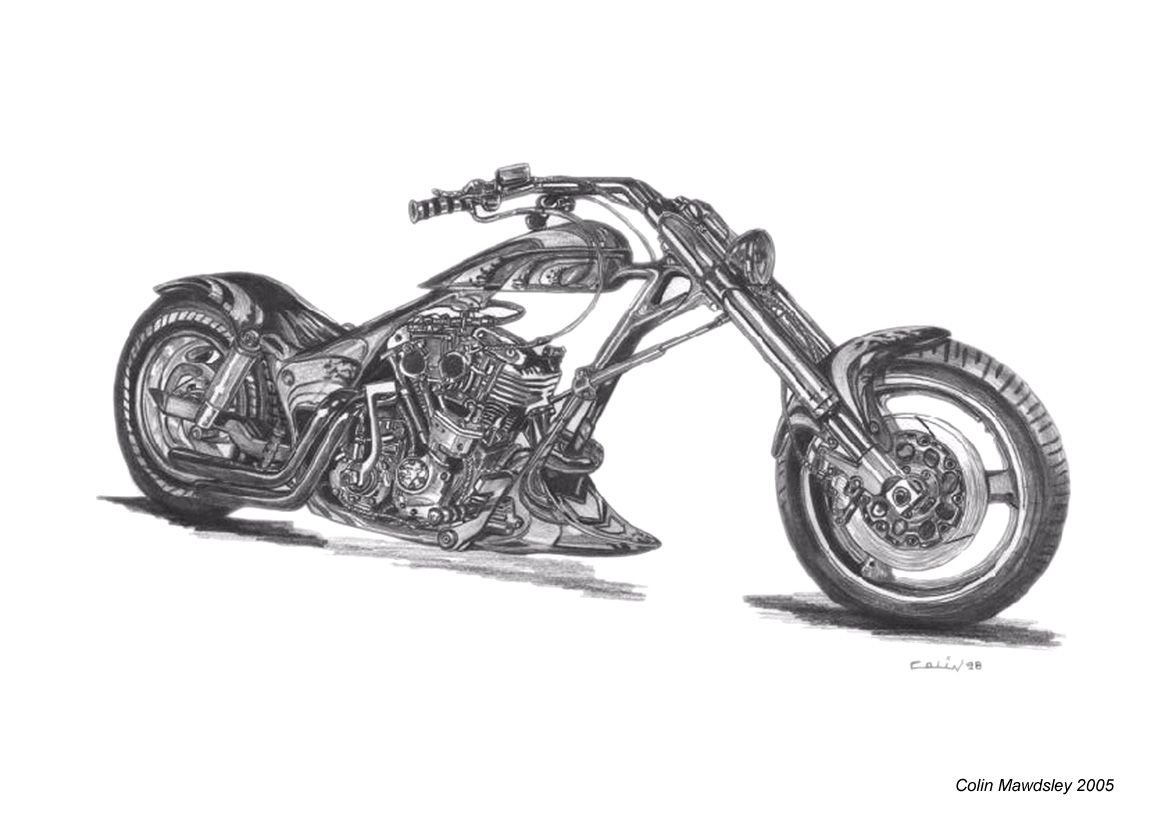 Harley-Davidson Knucklehead мотоцикл чертежи рама