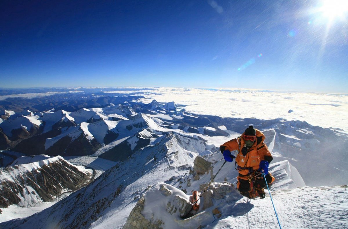 Вид с горы Эверест с вершины
