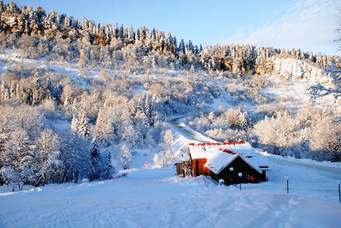 Плато Лагонаки зима