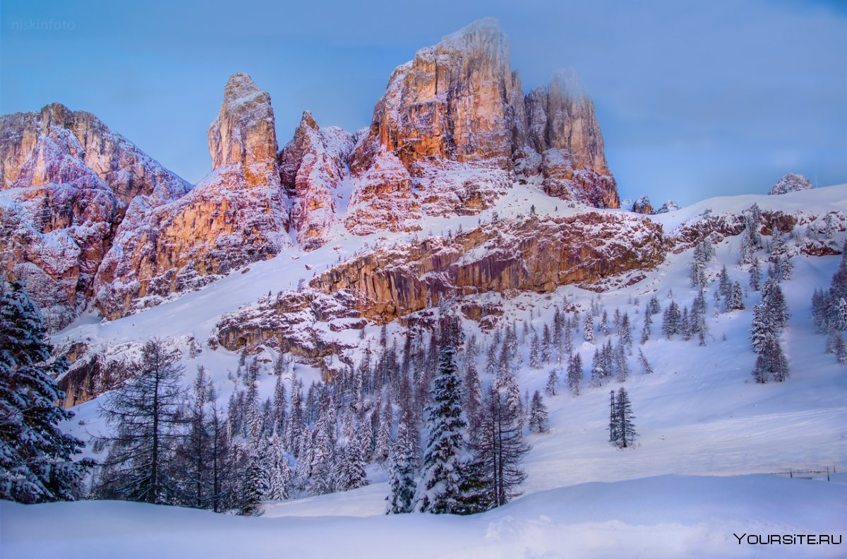 Доломитовые Альпы Италия зимой