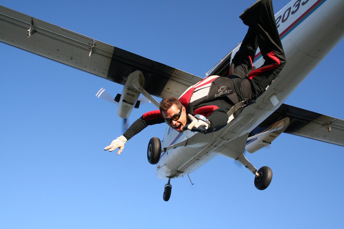 Прыжок с парашютом из самолета