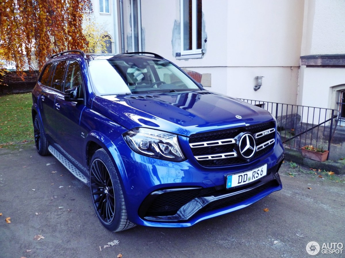 Mercedes gl 63 AMG синий