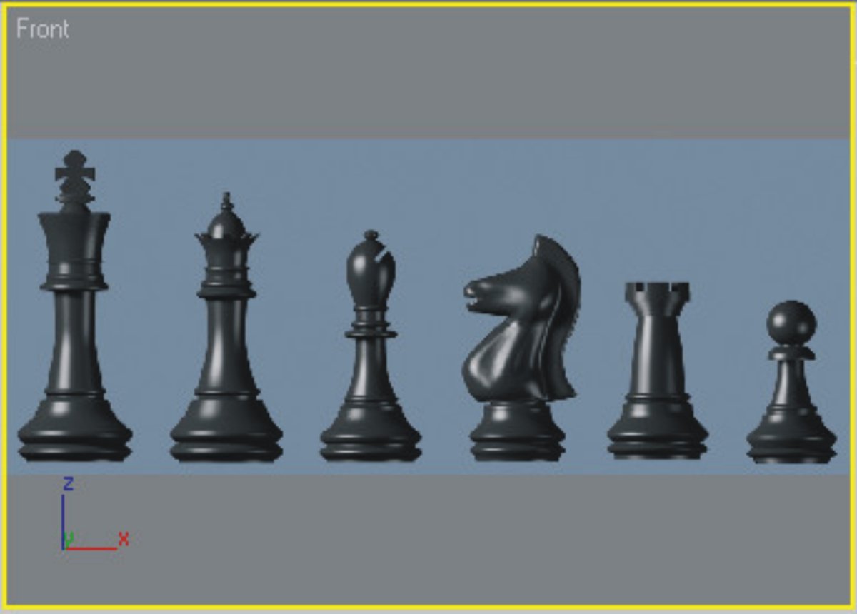 Шахматы в 3d Max