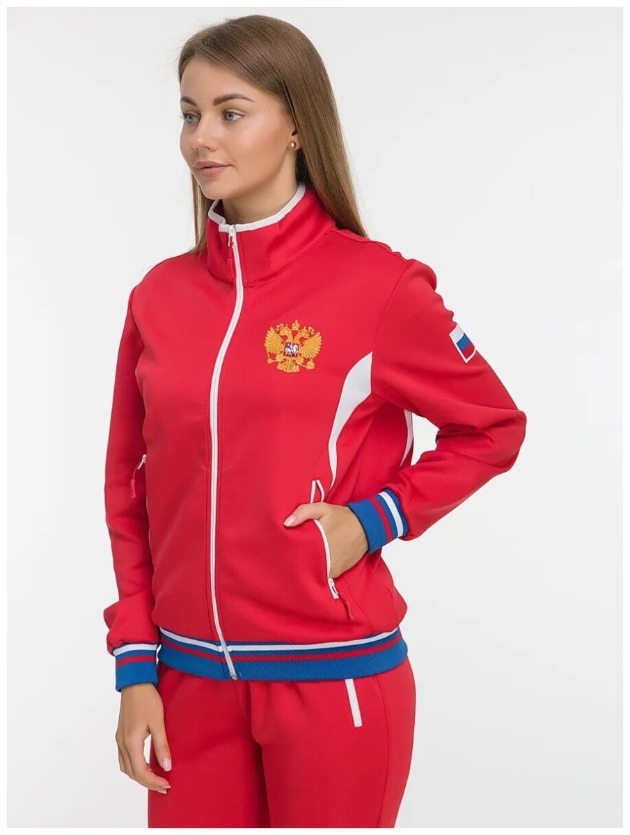 Женский спортивный костюм с символикой России Andrew KLOFF wfx008rb цвет: белый