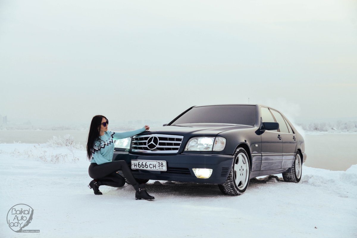 Mercedes Benz w140 зима