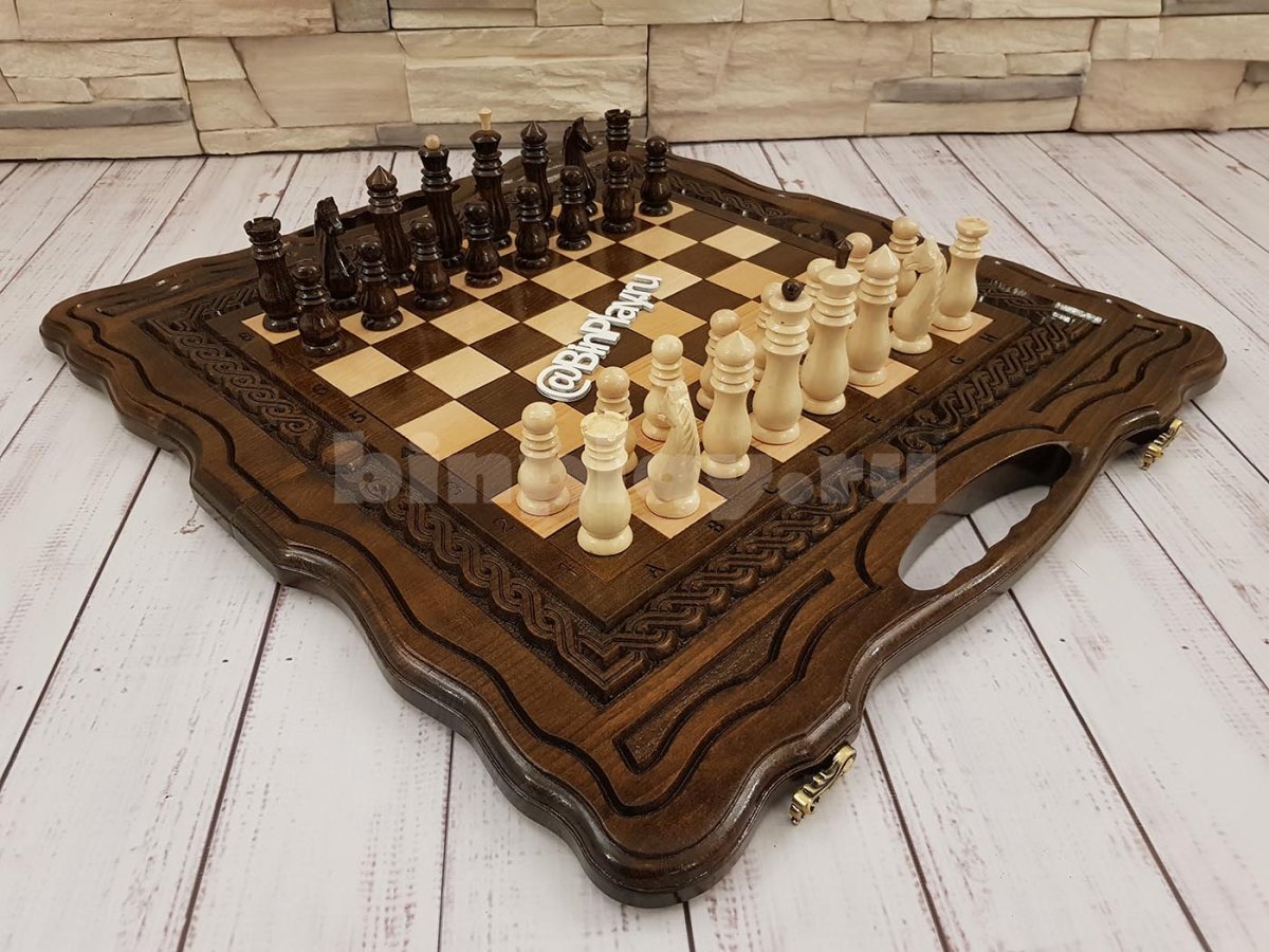 Резные шахматы 3в1