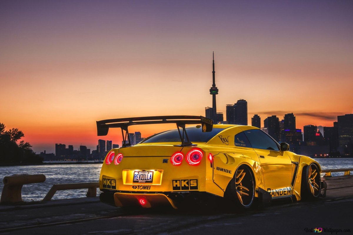 Nissan gt-r r35 жёлтый