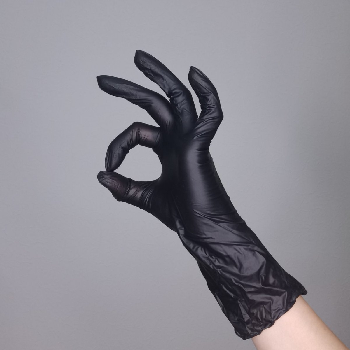 Перчатки Black Vinyl/Nitrile Blend Gloves