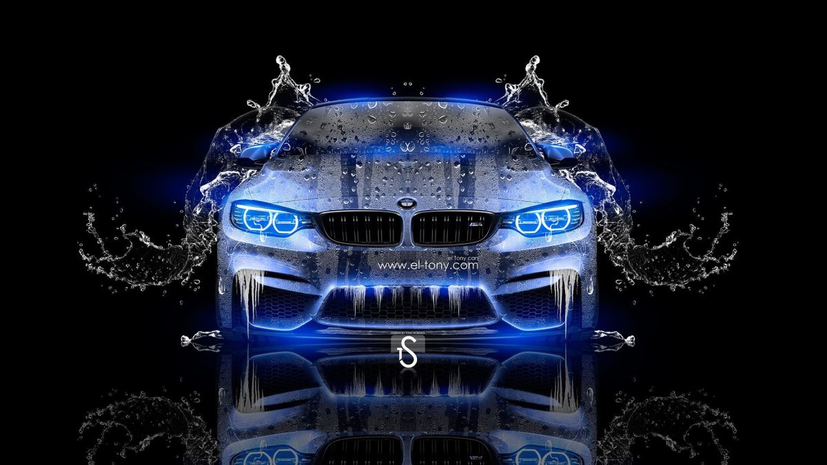 Неоновые обои BMW