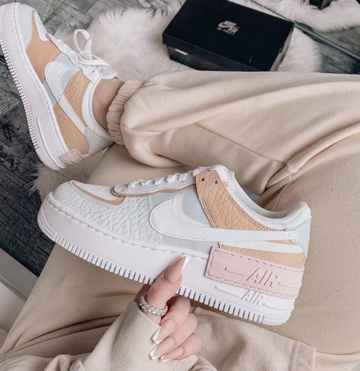 Nike Air Force 1 бежевые