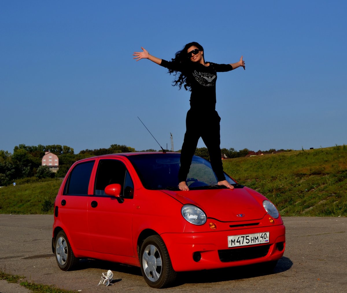 Daewoo Matiz с человеком