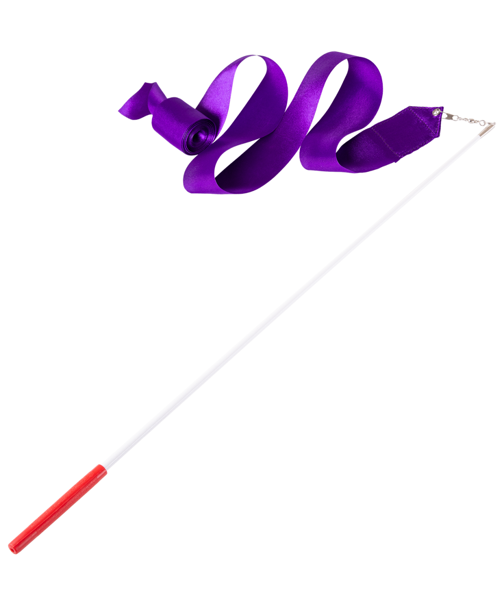 Лента для х/г amely AGR-201 4м, с палочкой 46 см, фиолетовый