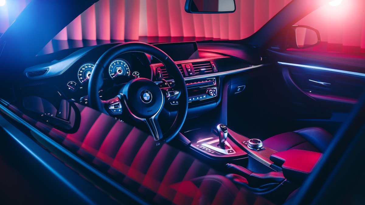 BMW m4 черная салон