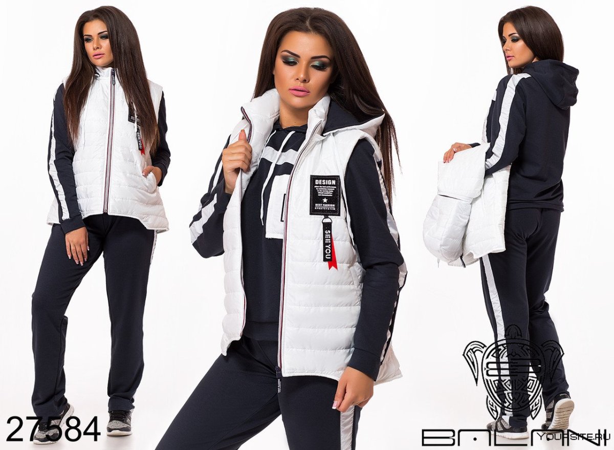 Женский спортивный костюм тройка Fashion bc338