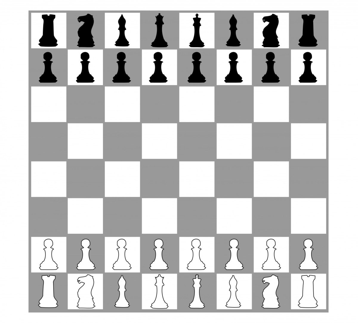 Шахматная доска с фигурами