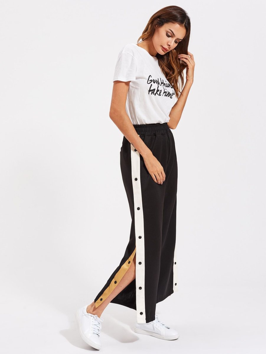 Спортивные штаны с разрезом