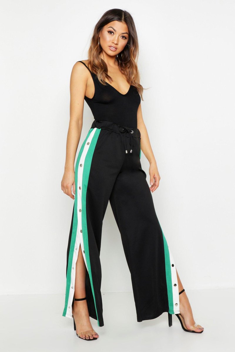 Брюки спортивные с разрезом по бокам женские