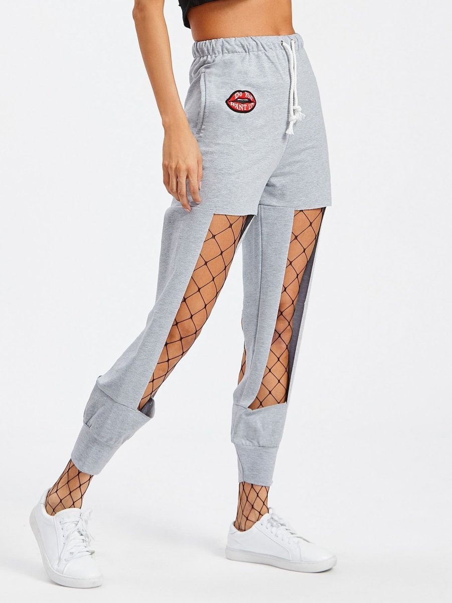 Спортивные штаны с разрезом