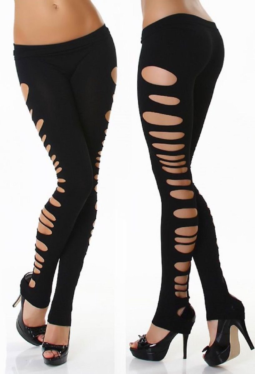 Легинсы с прорезями