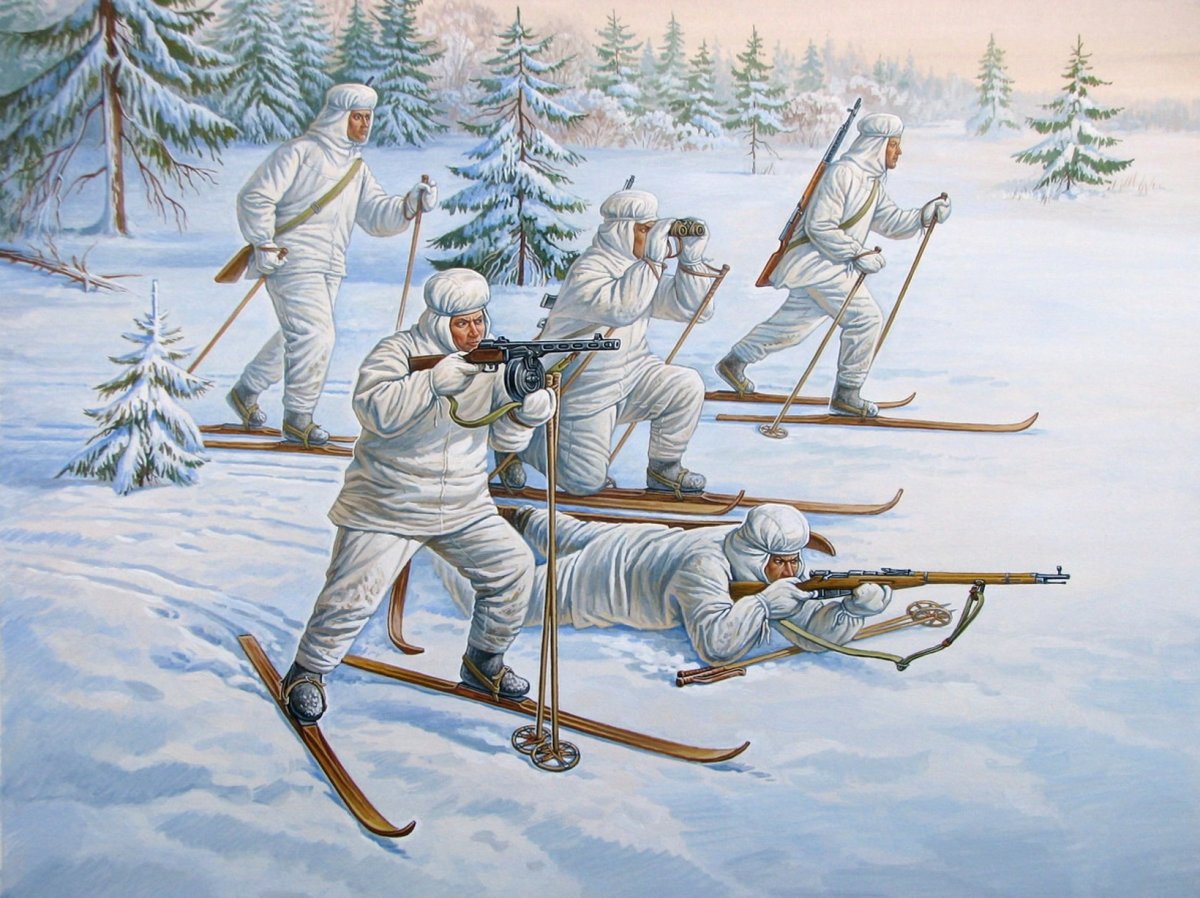 Советские лыжники советско-финская война
